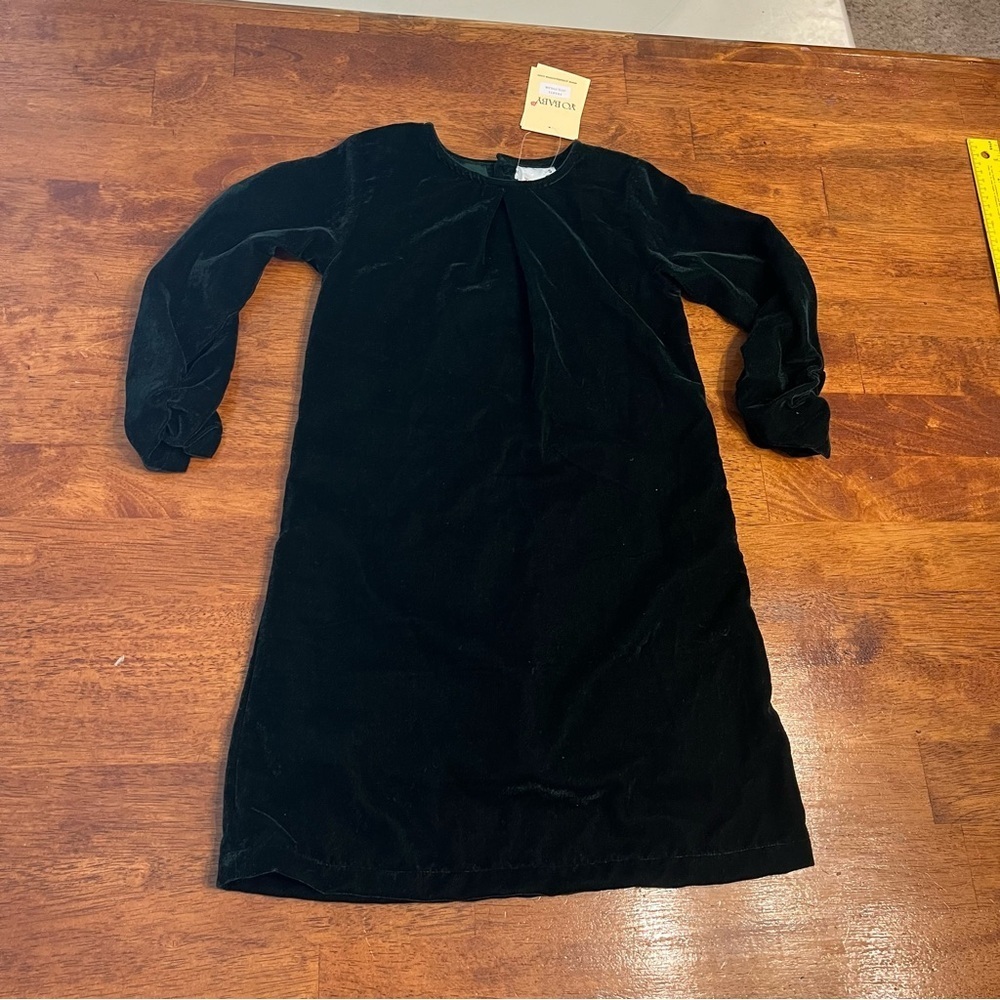 NWT Yo Baby Elegant dark green Velvet Kids Dress size 5